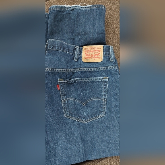Levis 559 Jeans Relaxed Straight Leg Denim Blue Pants Dark Wash Men Size 48x28 - Picture 3 of 9